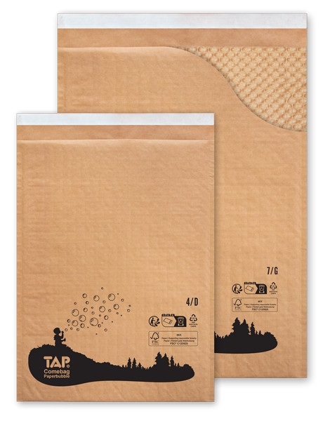Koperta ochronna D/14 eco brązowa 200x275 TAP Comebag Paperbubble 5szt